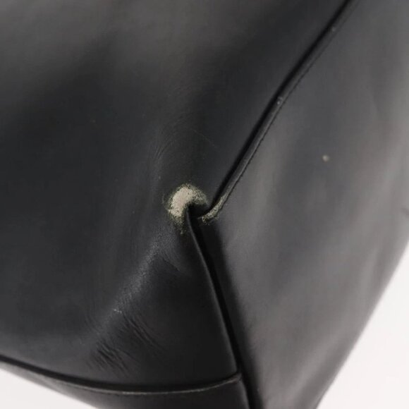 GUCCI Bamboo Shoulder Bag Leather Black Gold - Picture 10 of 15